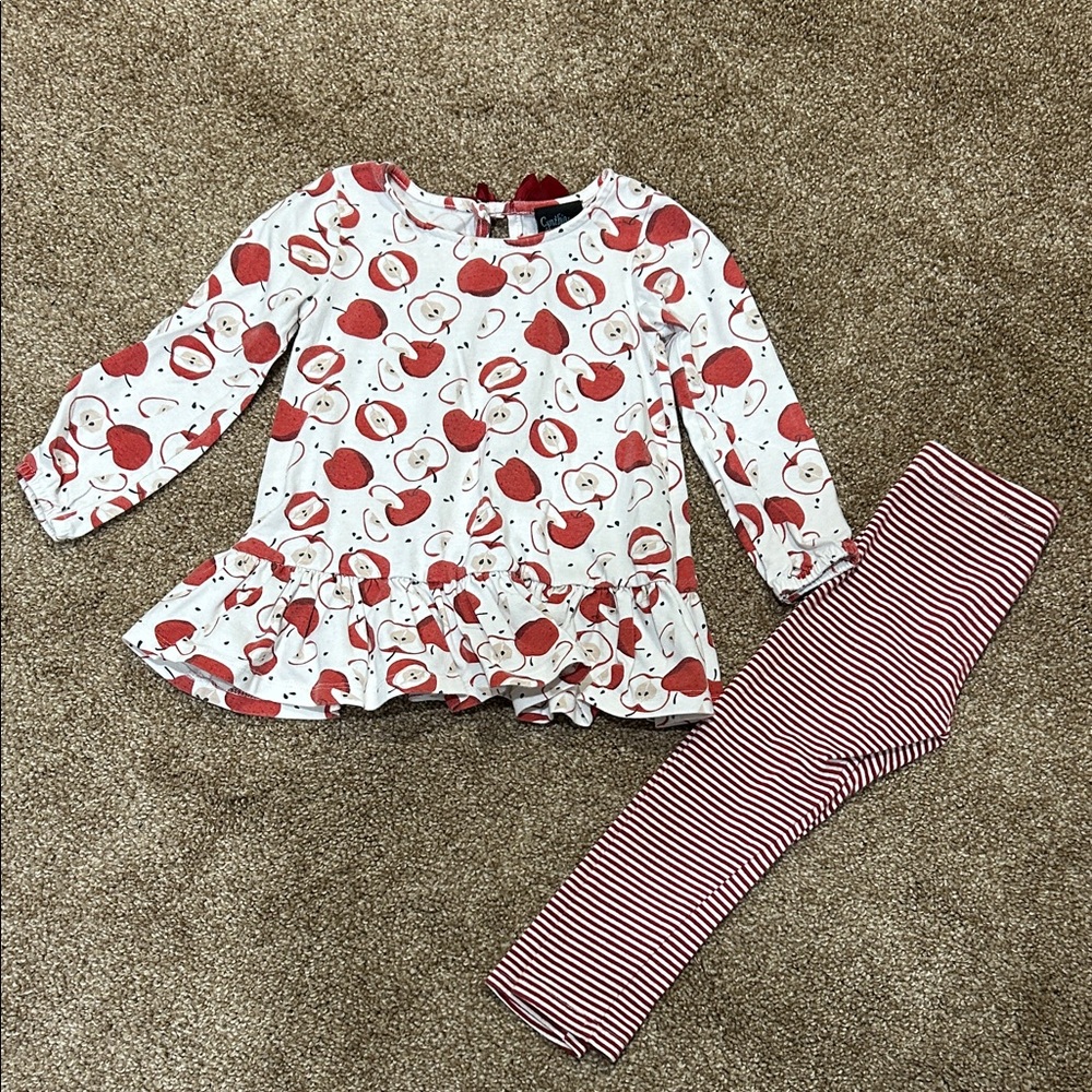 Cynthia Rowley Apple Print Matching Set 18-24 Months